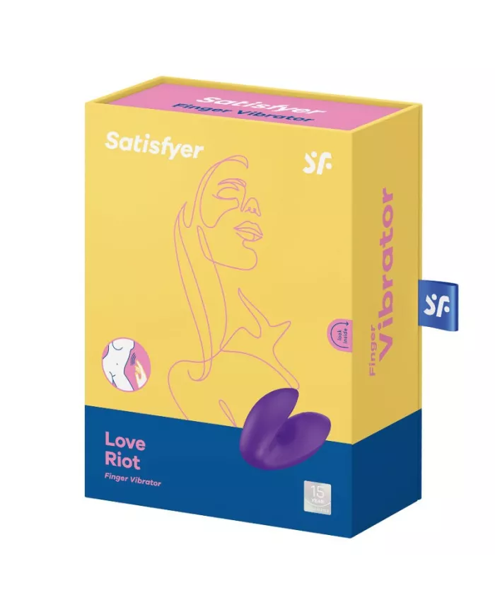 SATISFYER - VIBRATEUR  DOIGTS LOVE RIOT VIOLET SATISFYER - VIBRATEUR  DOIGTS LOVE RIOT VIOLET
