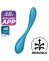 SATISFYER - VIBRATEUR MULTI G-SPOT FLEX 5 BLEU