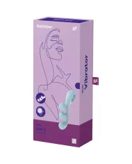 SATISFYER - VIBRATEUR MULTI TRI BALL 2 BLEU