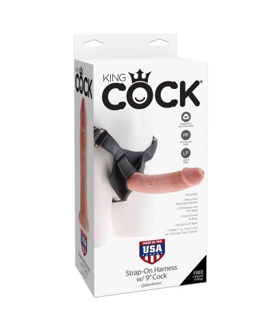 KING COCK - HARNAIS AVEC PÉNIS NATUREL RÉALISTE 22,9 CM