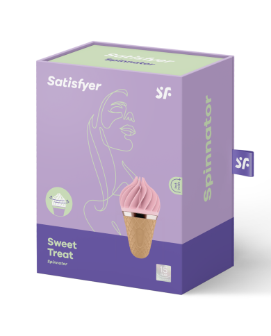 SATISFYER - SPINNATOR SWEET TREAT BRUN & ROSE