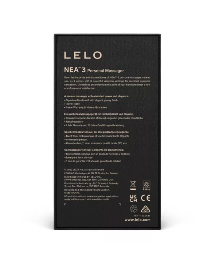 LELO - NEA 3 MASSEUR PERSONNEL NOIR LELO - NEA 3 MASSEUR PERSONNEL NOIR