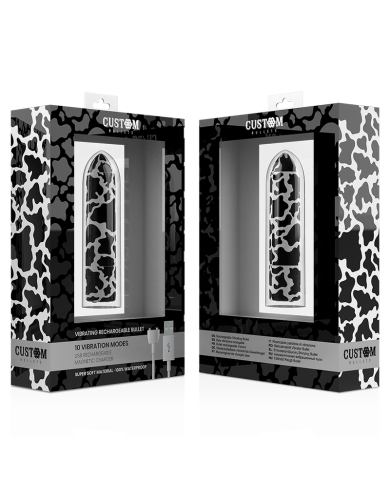 CUSTOM BULLETS - PERSONNALISÉS RECHARGEABLE VACHE 10 INTENSITIES