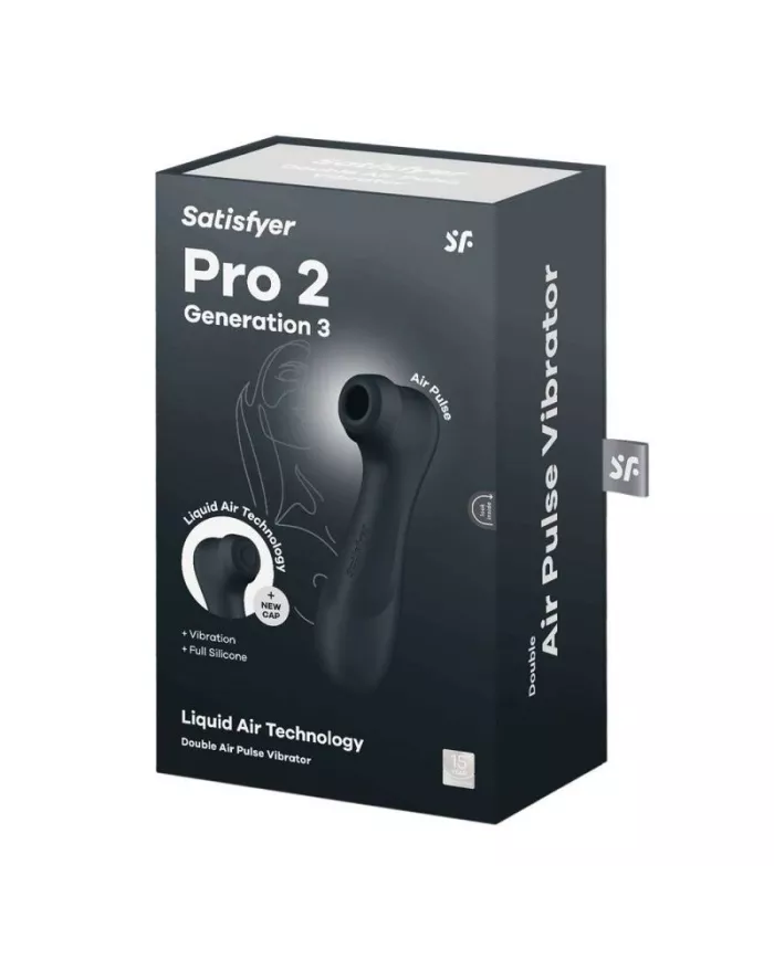 SATISFYER - PRO 2 GÉNÉRATION 3 TECHNOLOGIE AIR LIQUIDE NOIR