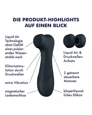 SATISFYER - PRO 2 GÉNÉRATION 3 TECHNOLOGIE AIR LIQUIDE NOIR SATISFYER - PRO 2 GÉNÉRATION 3 TECHNOLOGIE AIR LIQUIDE NOIR