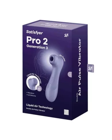 SATISFYER - PRO 2 GÉNÉRATION 3 TECHNOLOGIE AIR LIQUIDE LILAS SATISFYER - PRO 2 GÉNÉRATION 3 TECHNOLOGIE AIR LIQUIDE LILAS