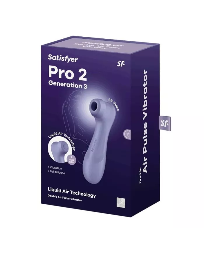 SATISFYER - PRO 2 GÉNÉRATION 3 TECHNOLOGIE AIR LIQUIDE LILAS SATISFYER - PRO 2 GÉNÉRATION 3 TECHNOLOGIE AIR LIQUIDE LILAS