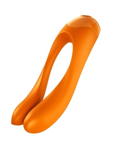 SATISFYER - VIBRATEUR DOIGTS CANDY CANE ORANGE
