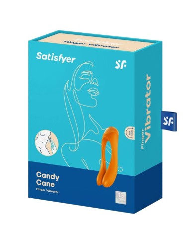 SATISFYER - VIBRATEUR DOIGTS CANDY CANE ORANGE