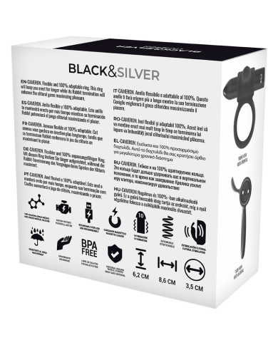BLACK&SILVER - COCKRING À TÉLÉCOMMANDE CAMERON WATCHME
