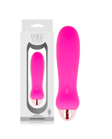 DOLCE VITA - VIBRATEUR RECHARGEABLE CINQ ROSE 7 VITESSES
