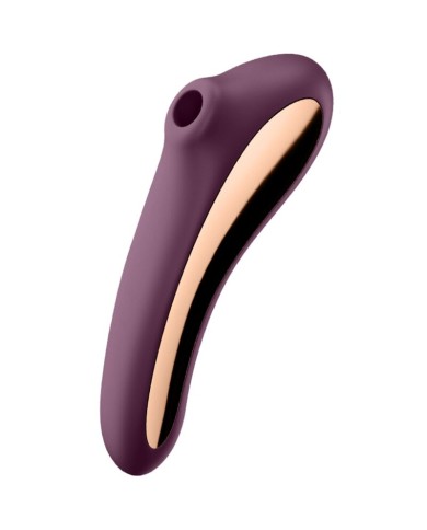SATISFYER - VIBRATEUR DUAL KISS AIR PULSE VIN ROUGE