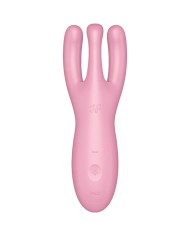 SATISFYER - APPLICATION VIBRATEUR THREESOME 4 ROSE