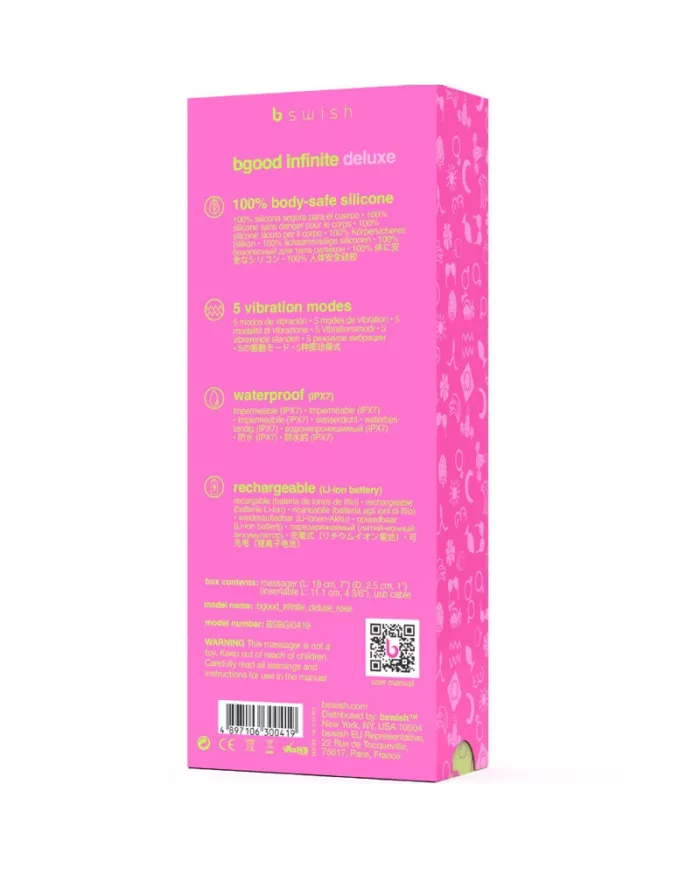 B SWISH - VIBRATEUR RECHARGEABLE B SWISH - BGOOD INFINITE DELUXE SILICONE ROSE B SWISH - VIBRATEUR RECHARGEABLE B SWISH - BGOOD INFINITE DELUXE SILICONE ROSE