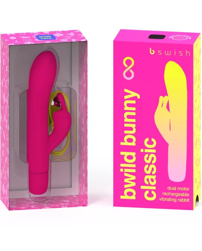 B SWISH - VIBRATEUR RECHARGEABLE CLASSIQUE BWILD BUNNY INFINITE SILICONE ROSE B SWISH - VIBRATEUR RECHARGEABLE CLASSIQUE BWILD BUNNY INFINITE SILICONE ROSE