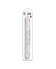 KING COCK - DOUBLE TROUBLE DOUBLE GODE 46 CM TRANSPARENT