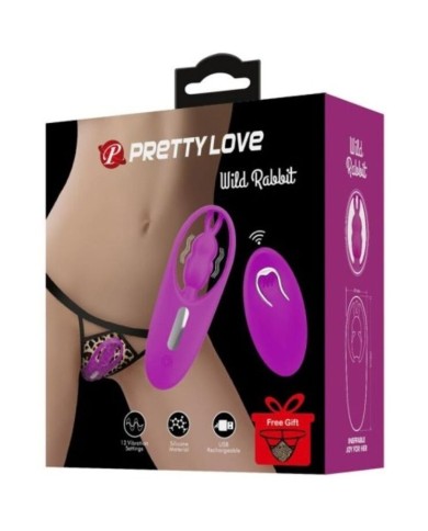 PRETTY LOVE - WILD RABBIT STIMULATEUR POUR CULOTTES AVEC TÉLÉCOMMANDE LILAS