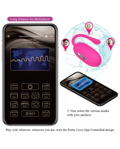 PRETTY LOVE - OEUF VIBRANT RECHARGEABLE DOREEN MAGENTA TÉLÉCOMMANDE PRETTY LOVE - OEUF VIBRANT RECHARGEABLE DOREEN MAGENTA TÉLÉCOMMANDE