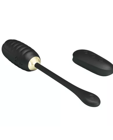 PRETTY LOVE - DOREEN OEUF VIBRANT RECHARGEABLE DE LUXE NOIR TÉLÉCOMMANDE