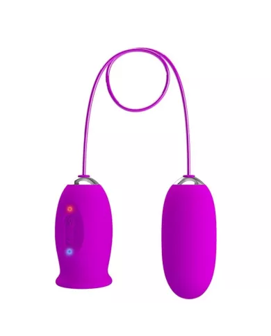 PRETTY LOVE - VIBRATEUR RECHARGEABLE DAISY DUAL EGG VIOLET