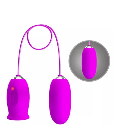 PRETTY LOVE - VIBRATEUR RECHARGEABLE DAISY DUAL EGG VIOLET