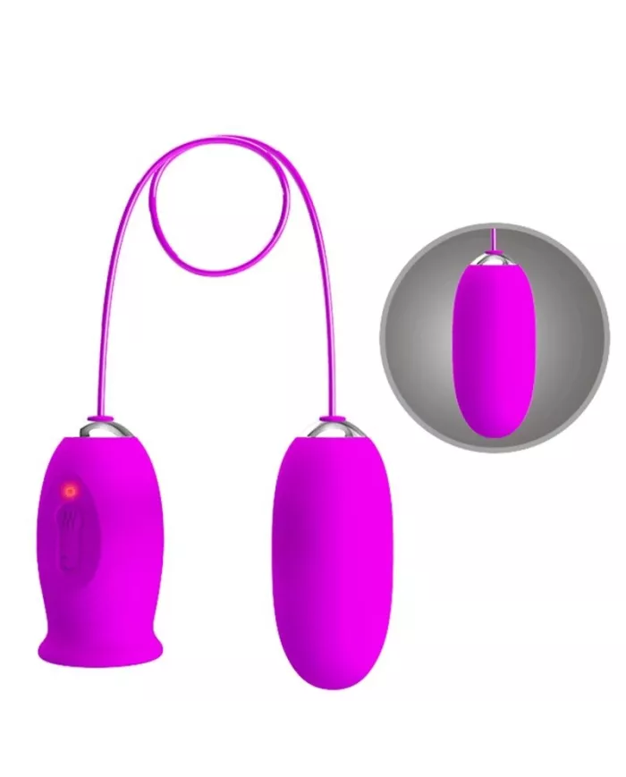 PRETTY LOVE - VIBRATEUR RECHARGEABLE DAISY DUAL EGG VIOLET PRETTY LOVE - VIBRATEUR RECHARGEABLE DAISY DUAL EGG VIOLET