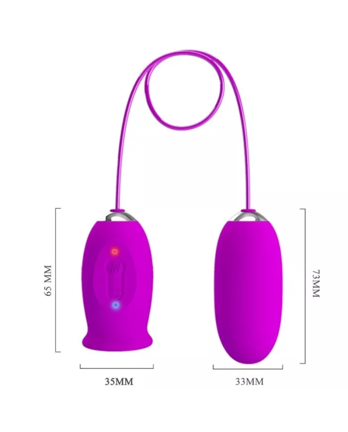 PRETTY LOVE - VIBRATEUR RECHARGEABLE DAISY DUAL EGG VIOLET PRETTY LOVE - VIBRATEUR RECHARGEABLE DAISY DUAL EGG VIOLET