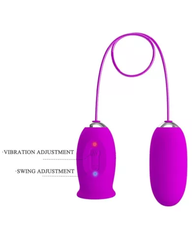 PRETTY LOVE - VIBRATEUR RECHARGEABLE DAISY DUAL EGG VIOLET