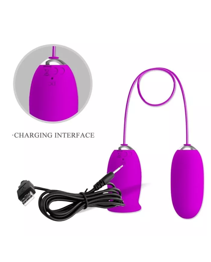 PRETTY LOVE - VIBRATEUR RECHARGEABLE DAISY DUAL EGG VIOLET PRETTY LOVE - VIBRATEUR RECHARGEABLE DAISY DUAL EGG VIOLET