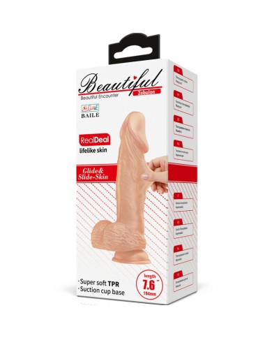 BAILE - BEAUTIFUL ENCOUNTER ZEBULON GODEMICHET RÉALISTE FLEXIBLE 19,4 CM NATUREL