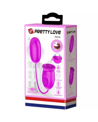 PRETTY LOVE - VIBRATEUR RECHARGEABLE DAISY DUAL EGG VIOLET