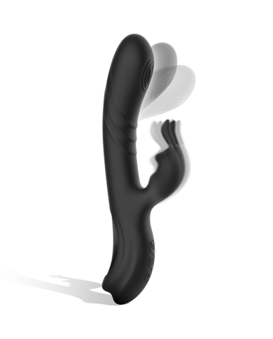 BLACK&SILVER - STIMULATEUR DE LAPIN EN SILICONE RECHARGEABLE JAMIE NOIR