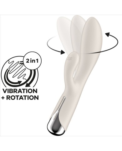 SATISFYER - SPINNING RABBIT 1 CLITORIS ET STIMULATION DU POINT G ROUGE