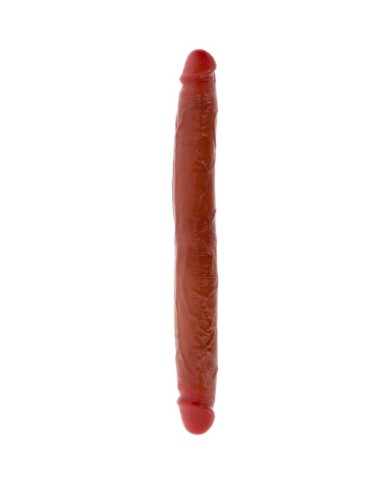 GET REAL - GODEMICHET EN SILICONE À DOUBLE EXTRÉMITÉ CARAMEL 35 CM