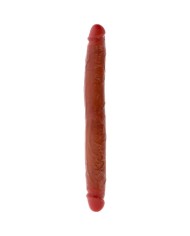 GET REAL - GODEMICHET EN SILICONE À DOUBLE EXTRÉMITÉ CARAMEL 35 CM