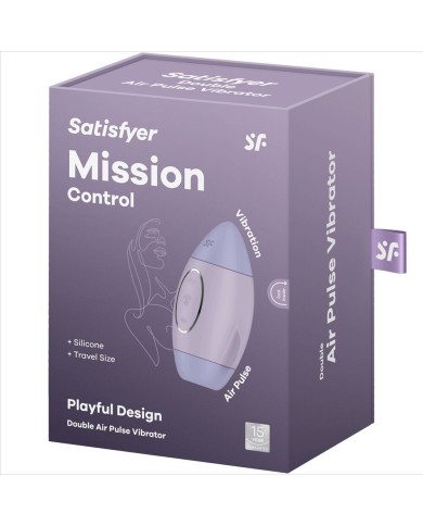 SATISFYER - MISSION CONTROL PETIT VIBRATEUR DOUBLE IMPULSION LILAS