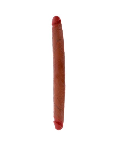 GET REAL - GODEMICHET EN SILICONE À DOUBLE EXTRÉMITÉ CARAMEL 40 CM