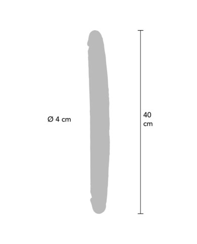 GET REAL - GODEMICHET EN SILICONE À DOUBLE EXTRÉMITÉ CARAMEL 40 CM