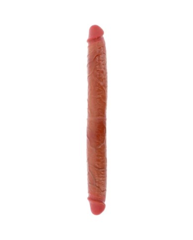 GET REAL - GODEMICHET EN SILICONE À DOUBLE EXTRÉMITÉ CARAMEL 46 CM