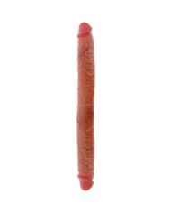 GET REAL - GODEMICHET EN SILICONE À DOUBLE EXTRÉMITÉ CARAMEL 46 CM