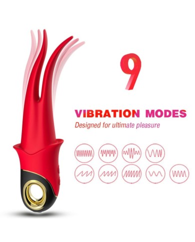ARMONY - VIBRATEUR SHADOW DOUBLE TÊTE TEASING ROUGE