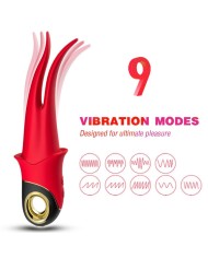 ARMONY - VIBRATEUR SHADOW DOUBLE TÊTE TEASING ROUGE