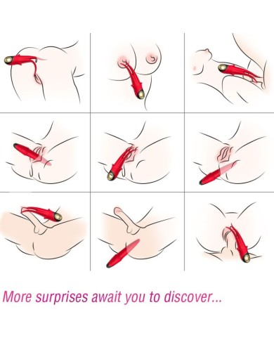 ARMONY - VIBRATEUR SHADOW DOUBLE TÊTE TEASING ROUGE