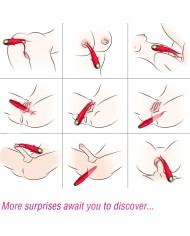 ARMONY - VIBRATEUR SHADOW DOUBLE TÊTE TEASING ROUGE