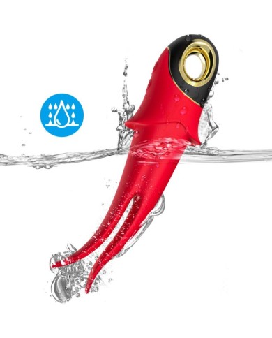 ARMONY - VIBRATEUR SHADOW DOUBLE TÊTE TEASING ROUGE