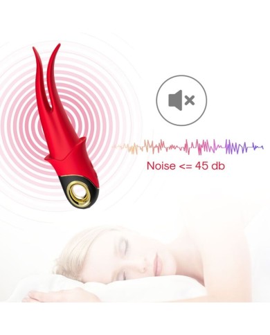 ARMONY - VIBRATEUR SHADOW DOUBLE TÊTE TEASING ROUGE