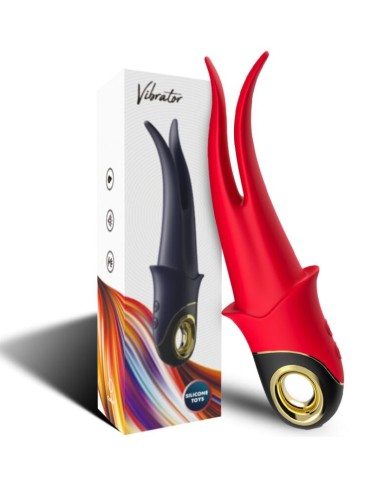 ARMONY - VIBRATEUR SHADOW DOUBLE TÊTE TEASING ROUGE