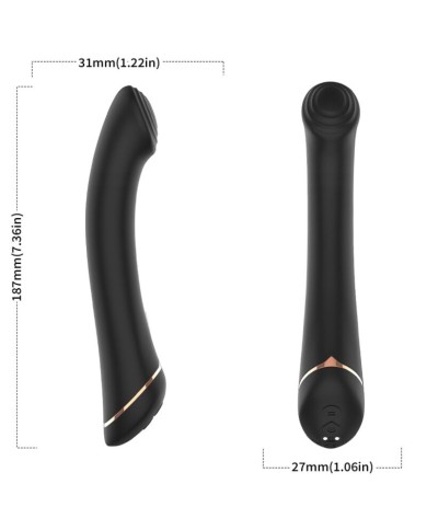 ARMONY - VIBRATEUR FALT HEAD SILICONE NOIR