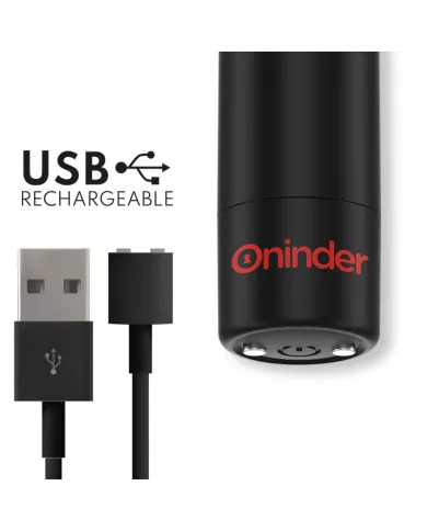 ONINDER - BERLIN VIBRATEUR BULLET NOIR 9 MODES 8,5 X 2 CM - APPLICATION GRATUITE