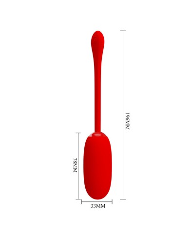 PRETTY LOVE - OEUF VIBRANT JULIUS IMPERMÉABLE-RECHARGEABLE ROUGE